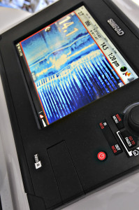 Simrad's NSS 8 with its touch screen, control knob and minimalist keypad.