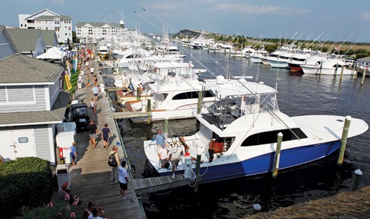 Competitors prepare to leave the docks on day one of the 2012 Pirates Cove Billfish Tournament. Courtesy of Pirates Cove Marina